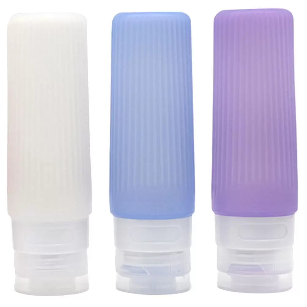 3Pcs Travel Squeeze Bottles Shampoo Bottles Portable Travel Bottles Practical Refillable Travel Bottles (Random Style)