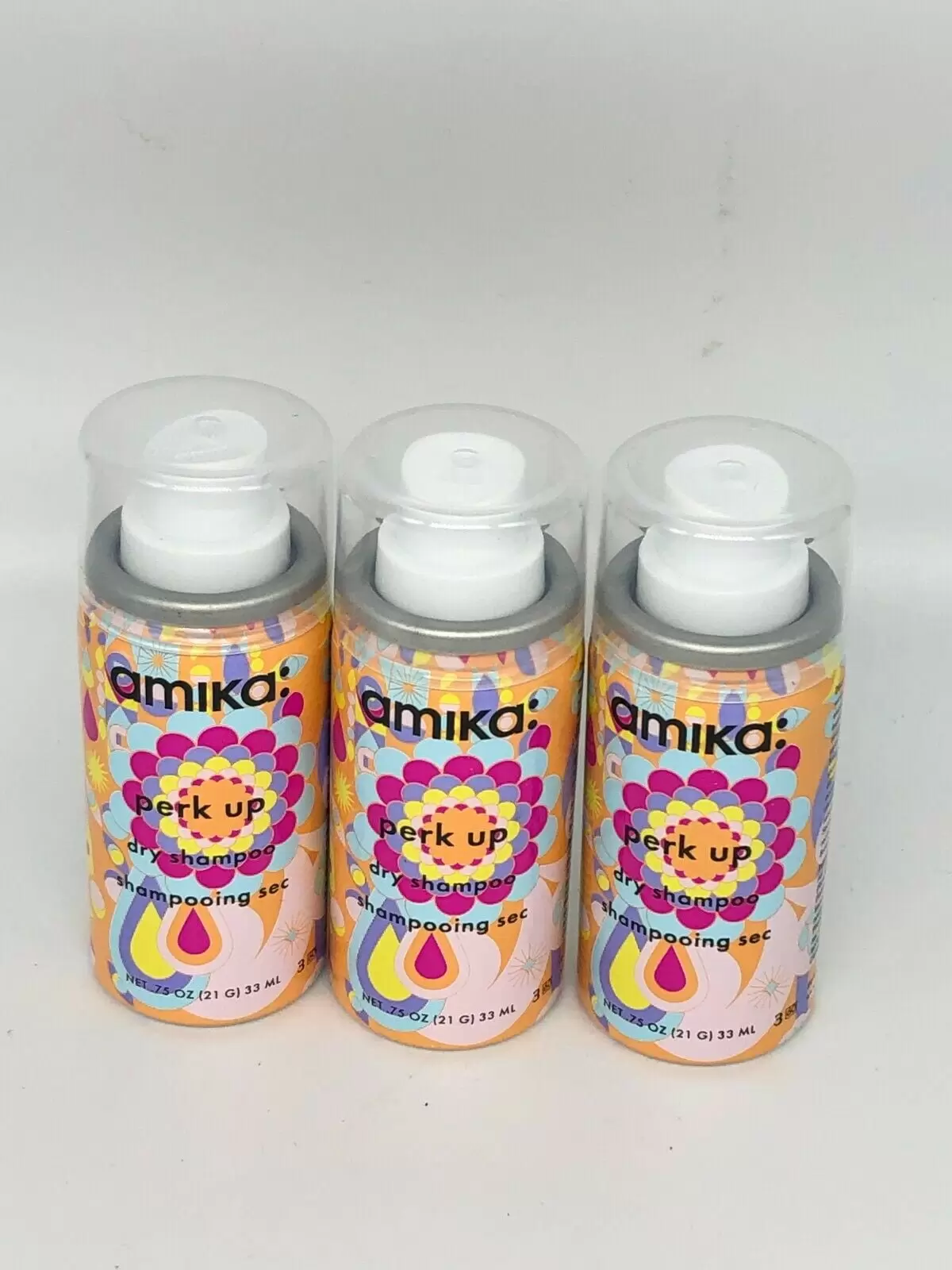 (3X) Amika Perk Up Dry Shampoo .75 oz/33 ml (Spray Travel) 3 PACK