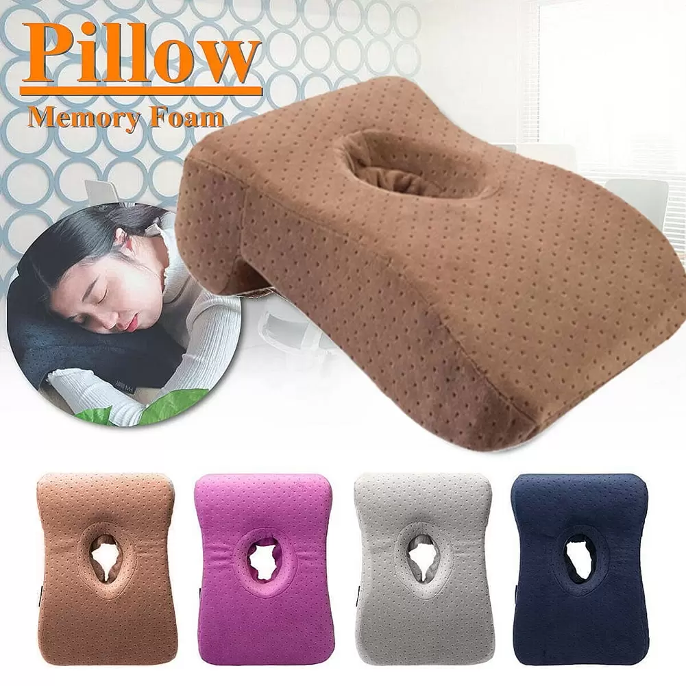 XINHUADSH Home Office Noon Nap Rest Slow Rising Waist Protect Face Down Relax Neck Pillow