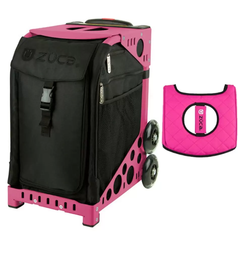 Zuca 18 Sport Bag - Stealth with Black/Pink Seat Cover (Pink Frame)