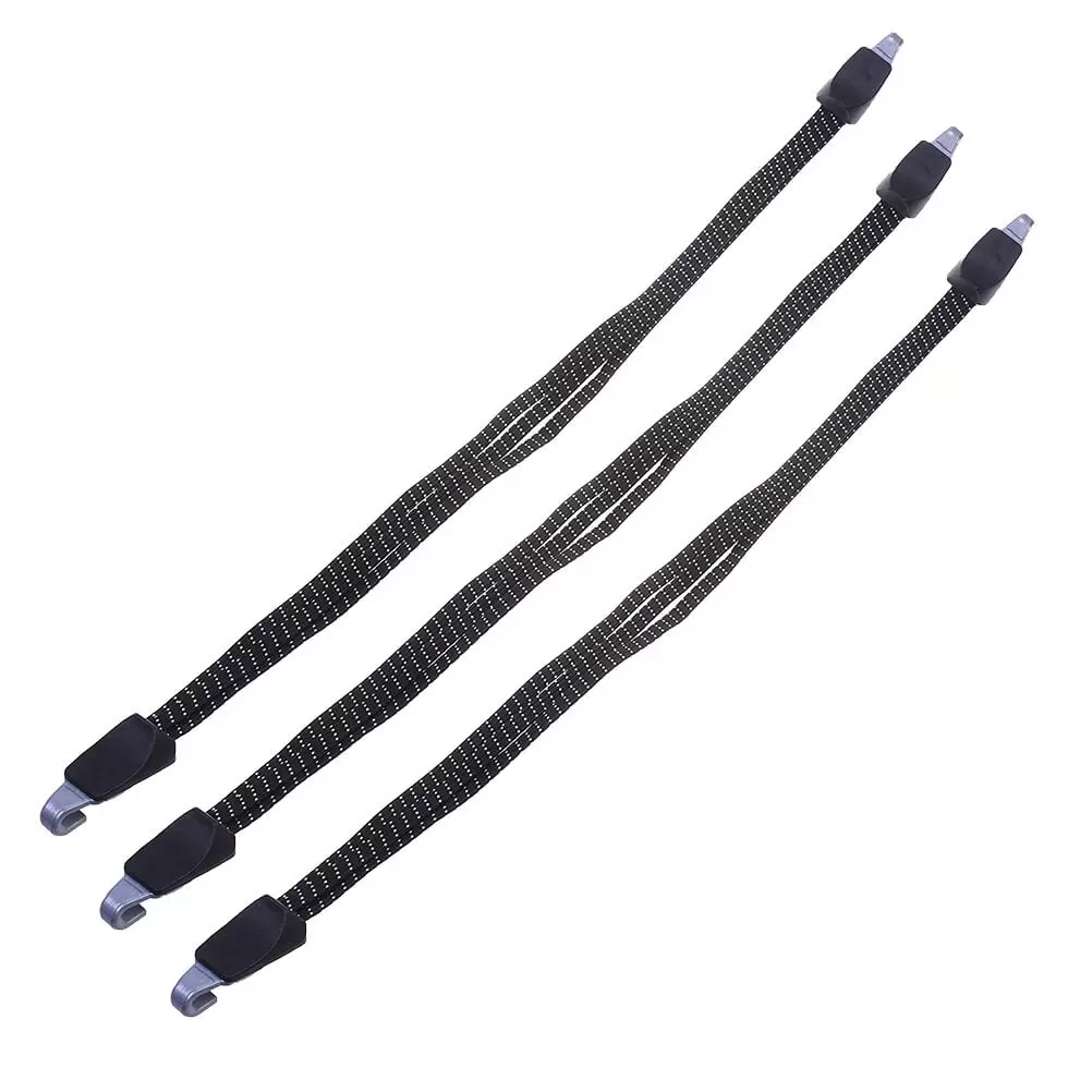 3pcs Luggage Elastic Straps with Hook Bike Bungee Cords for Camping and Cargo