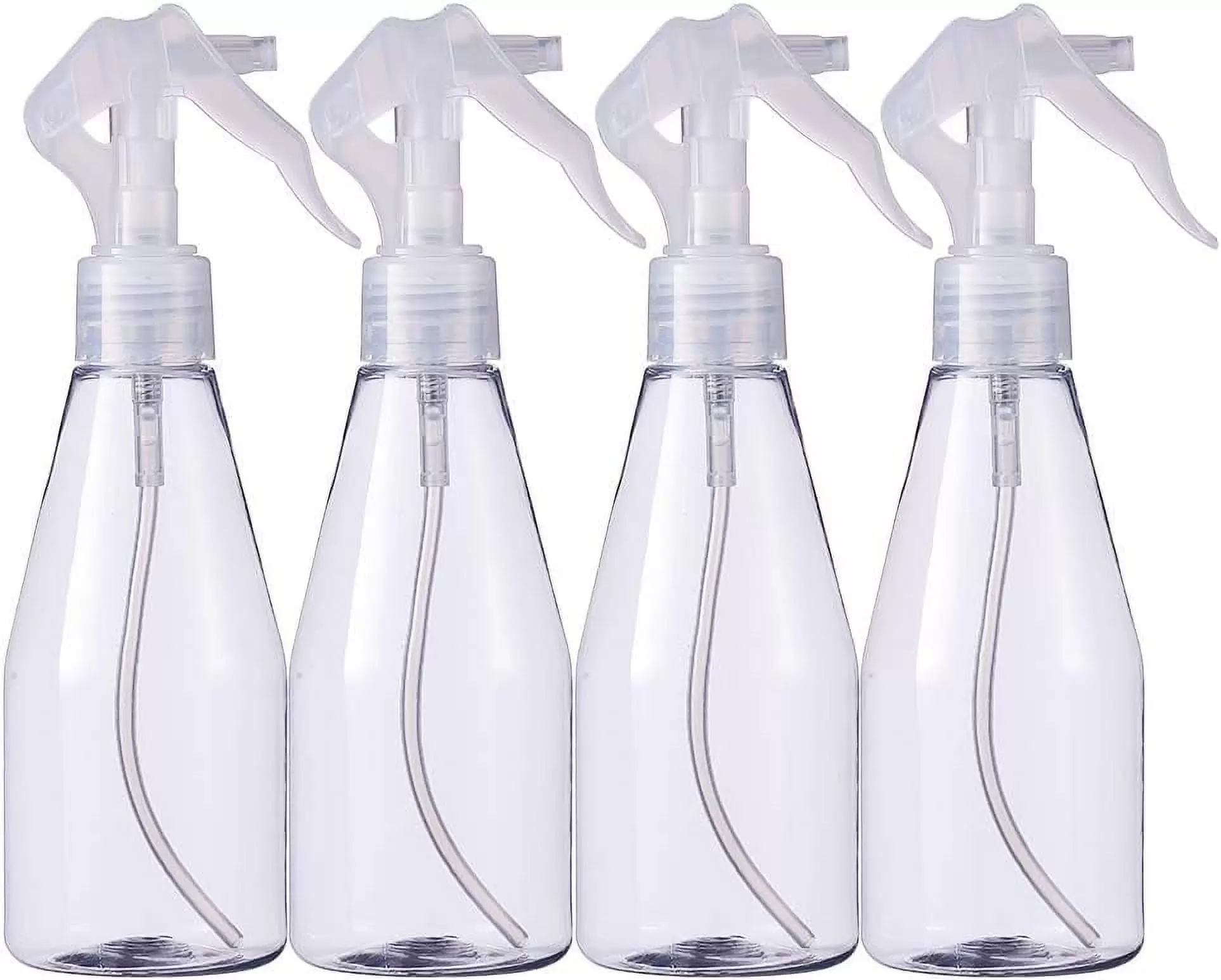 4 Pack 7oz Refillable Plastic Spray Bottles with Fine Mist for Essential Oils Cleaning Products Aromatherapy Misting Plants