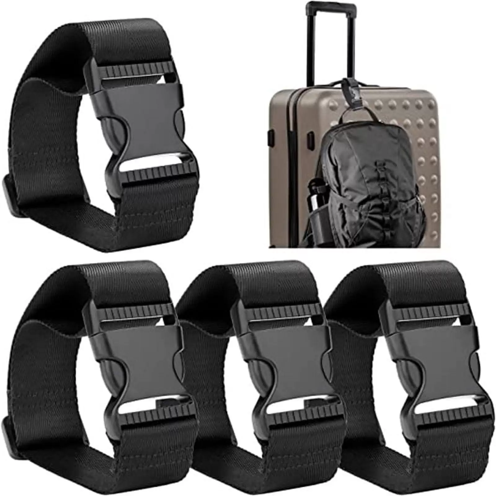 4 pcs Luggage Straps Adjustable Suitcase Strap Backpack Luggage Strap for Travel