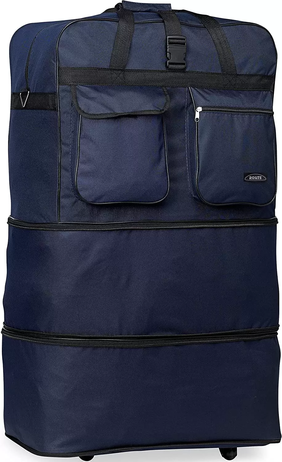 40 Rolling Wheeled Duffle/duffel Bag/spinner Suitcase Luggage Expandable (Navy)