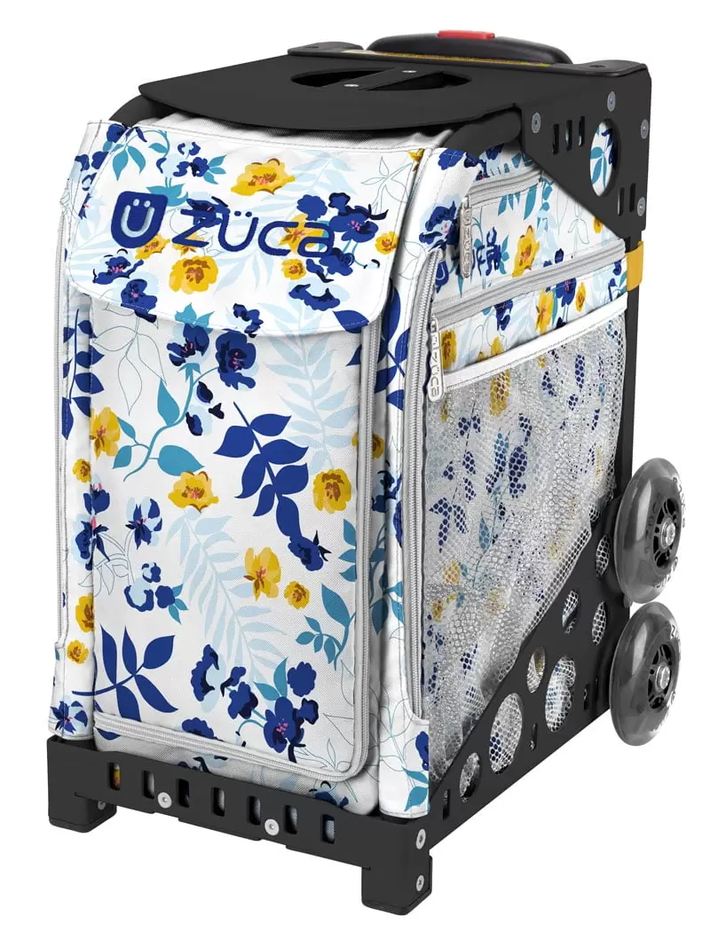 Zuca 18 Sport Bag - Boho Floral with Flashing Wheels (Black Frame)