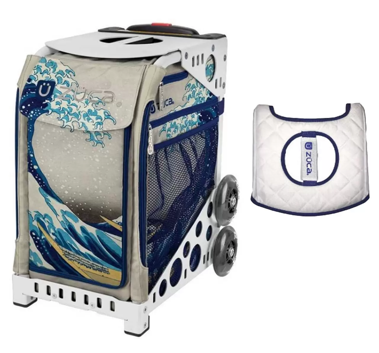 Zuca 18 Sport Bag - Great Wave with Seat Cover (White Frame)