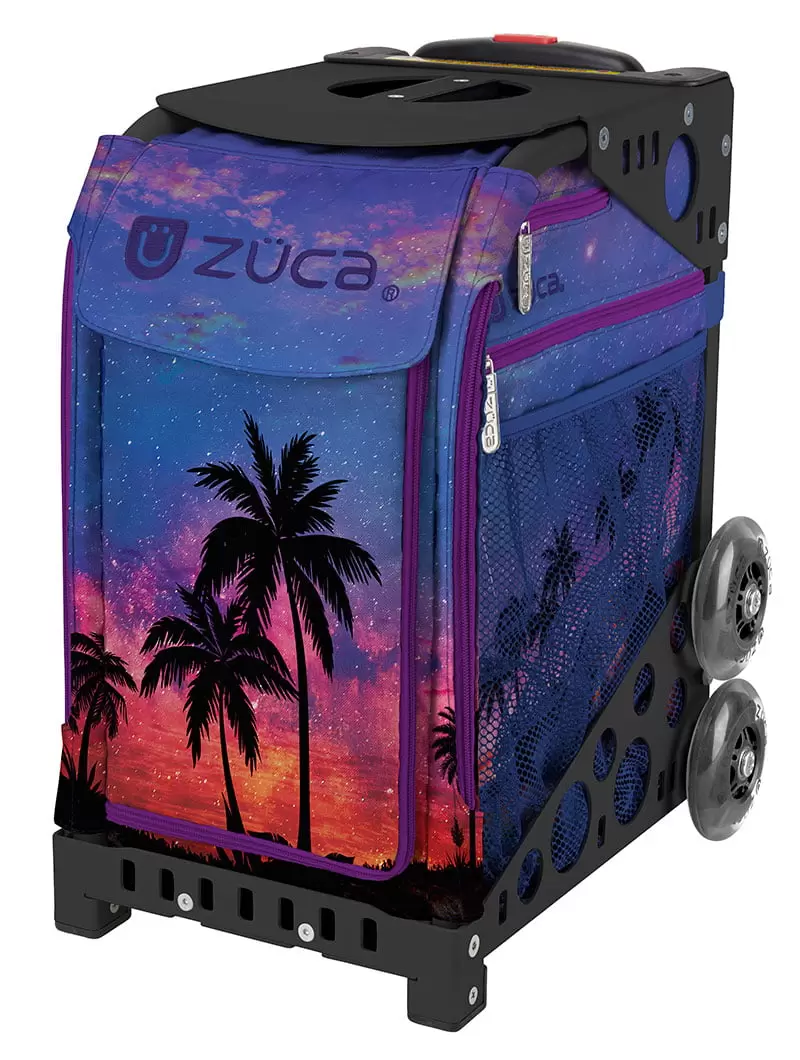 Zuca 18 Sport Bag - Island Life with Flashing Wheels (Black Frame)