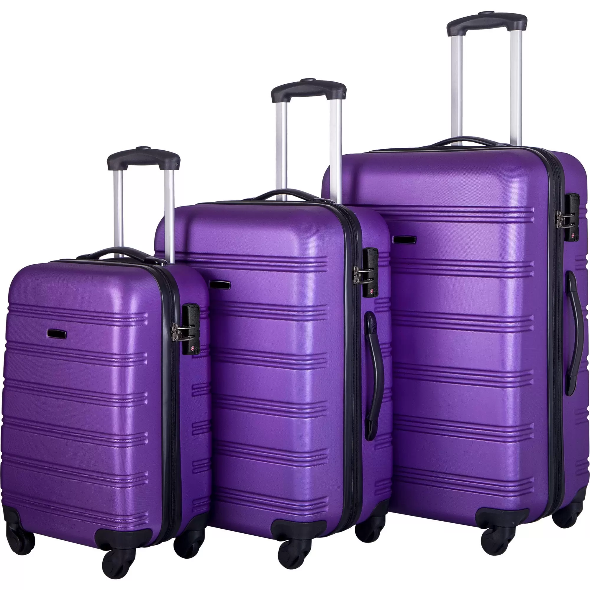 Luggage Set for Women. 3 Piece Hardshell Spinner Suitcase with TSA Lock. Lightweight Expandable Luggage for Long Travel. Colledge. Business Trip. Fashion Carry on Luggage Set. 20 24' 28. Purple