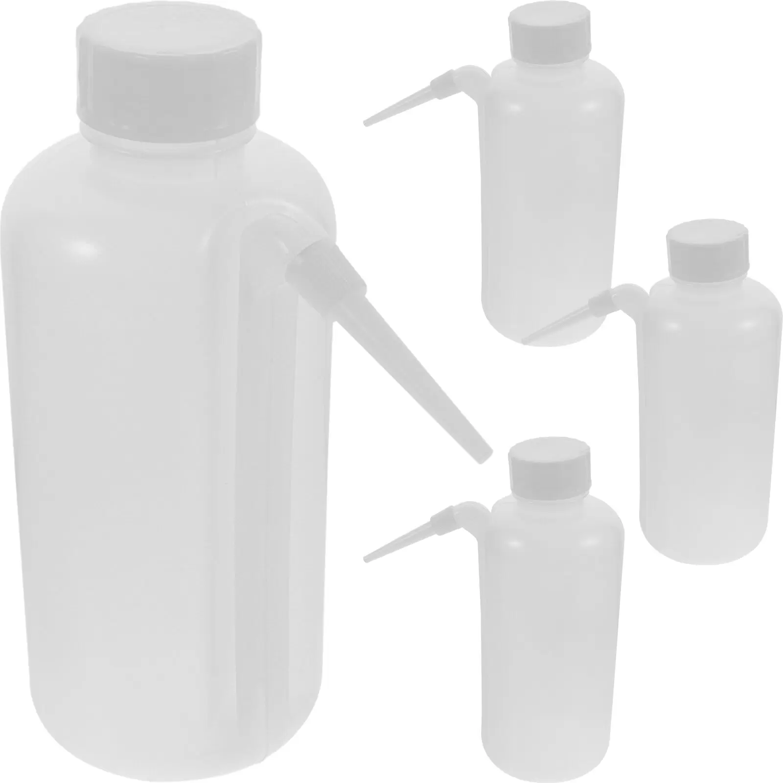 4Pcs Safety Wash Bottles Plastic Squeeze Bottles PE Squirt Bottles Containers