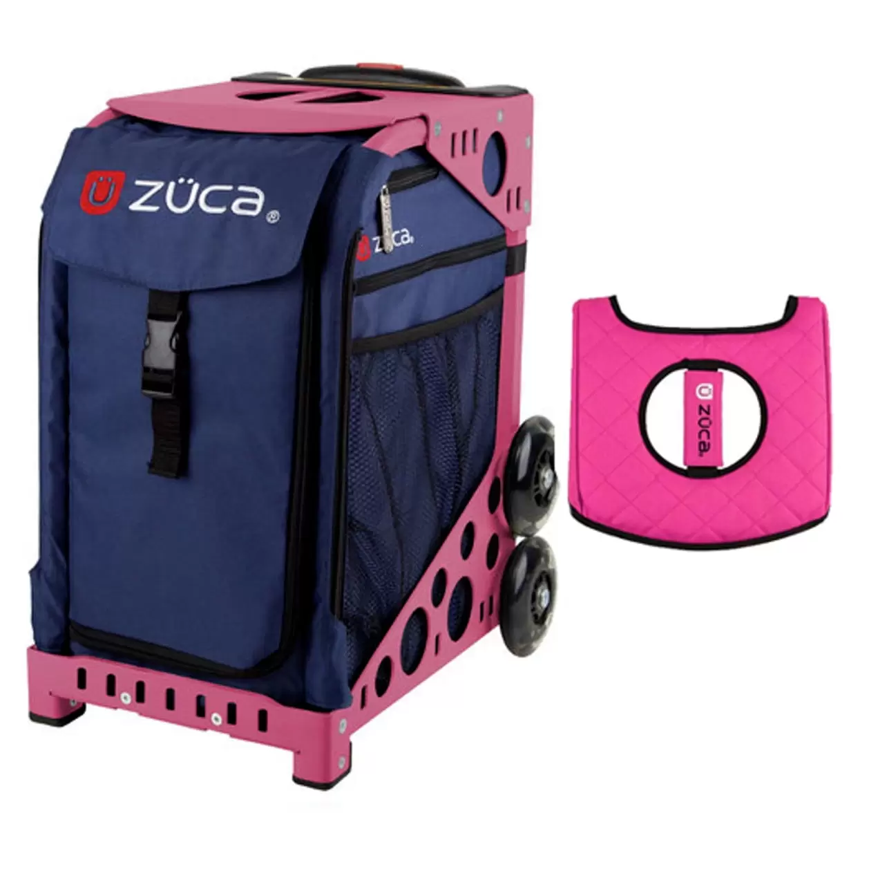 Zuca 18 Sport Bag - Midnight with Black/Pink Seat Cover (Pink Frame)