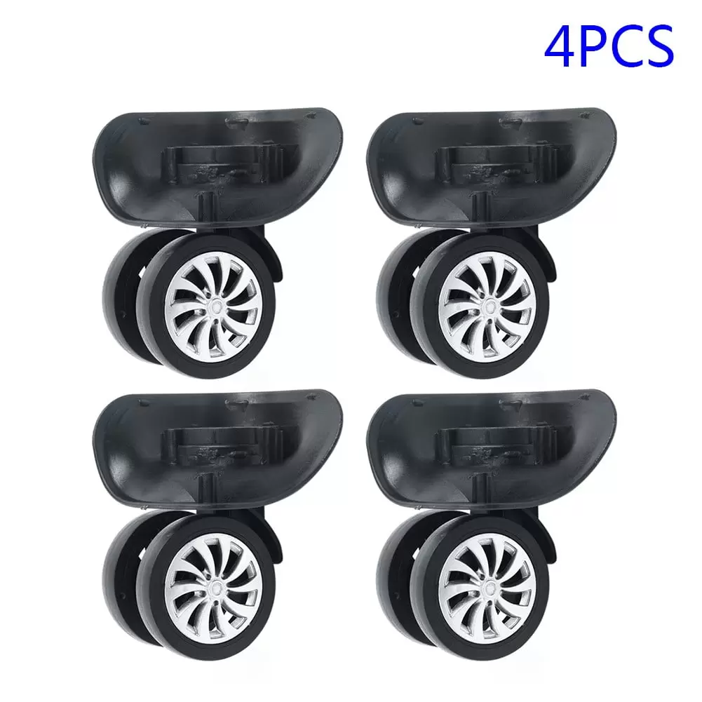 4pcs/set Replacement Luggage Suitcase Wheels Swivel Universal Wheel Black