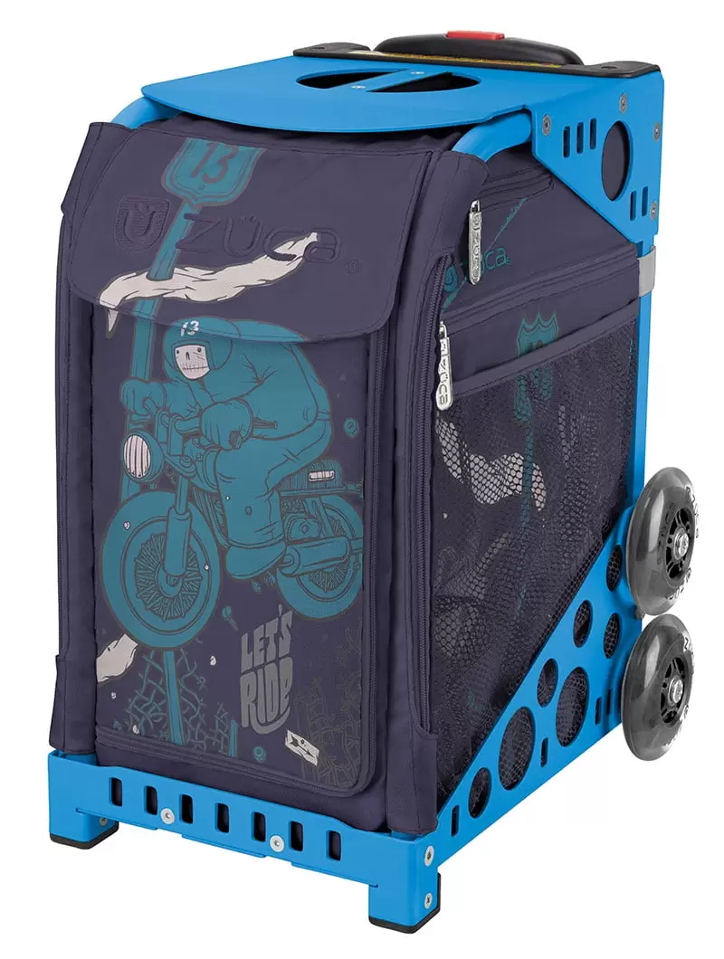 Zuca 18 Sport Bag - Let's Ride with Flashing Wheels (Blue Frame)