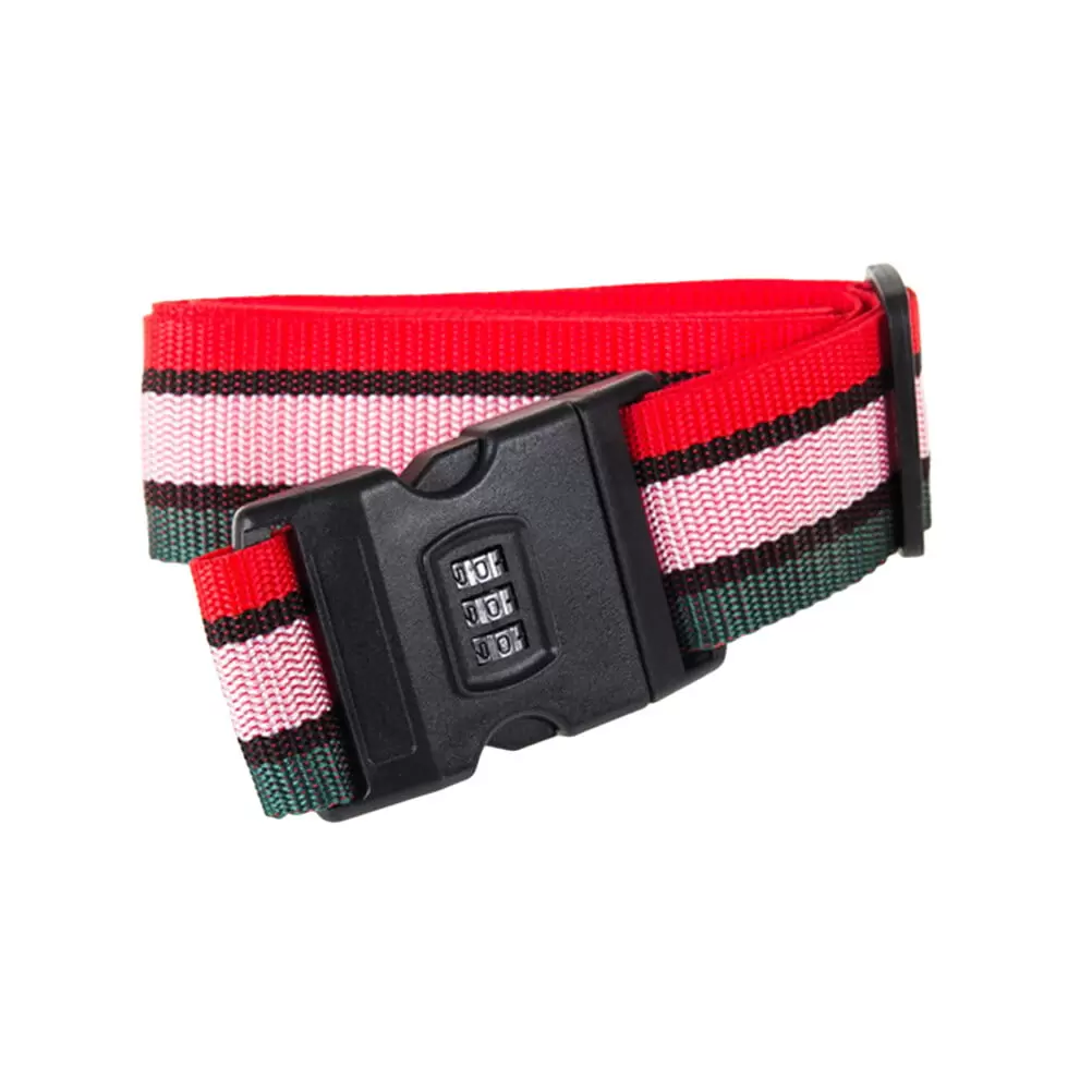 Luggage Straps Adjustable Safety Suitcase Belts Travel Bag Accessories with Combination Lock for Tourists Businessmen(Average 4 Colors)