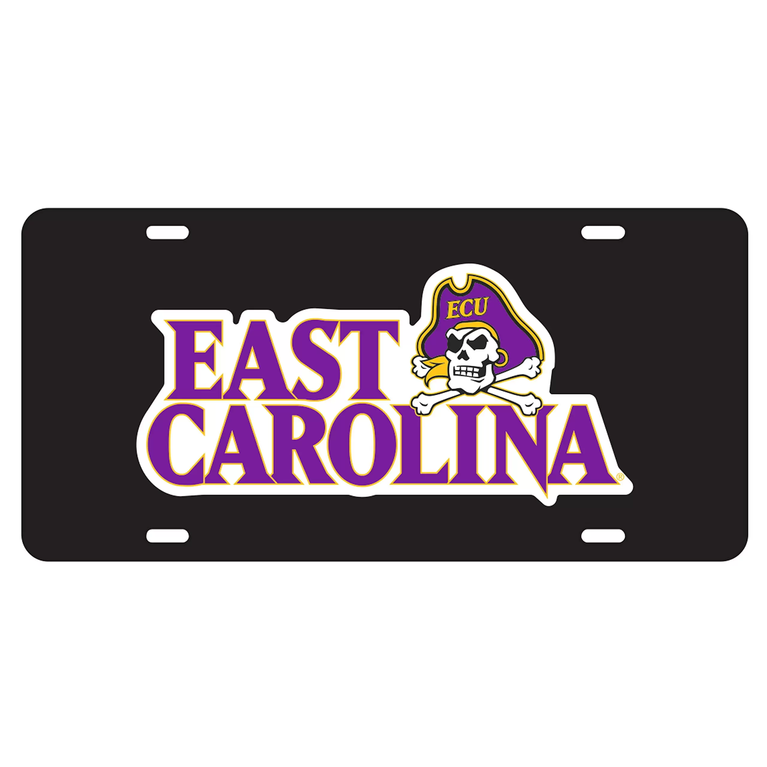 East Carolina Pirates Tag (BLK/REF EAST CAROLINA UNIV TAG (16003))