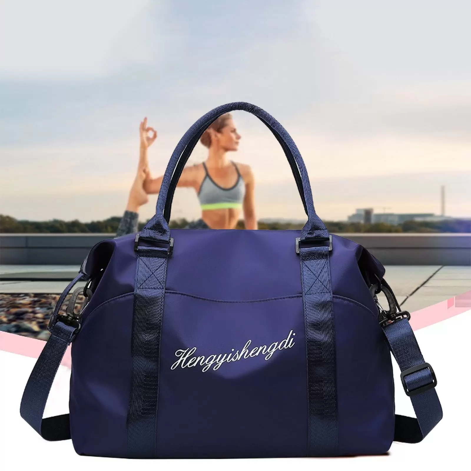 2023 Summer Home and Kitchen Gadgets Savings Clearance! WJSXC Duffel Bag. Sports Tote Gym Bag. Shoulder Weekenders Overnight Bag for Women . Waterproof. Suitable for Traveling. Fitness. Shopping Blue