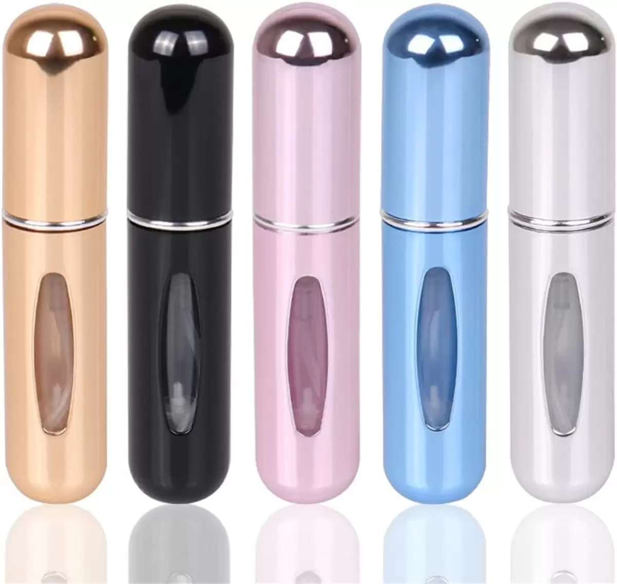 5PCS Portable Mini Refillable Perfume Atomizer Bottle. Refillable Perfume Spray. Atomizer Perfume Bottle. Scent Pump Case for Traveling and Outgoing. 5ml Multicolor Perfume Spray Casewin