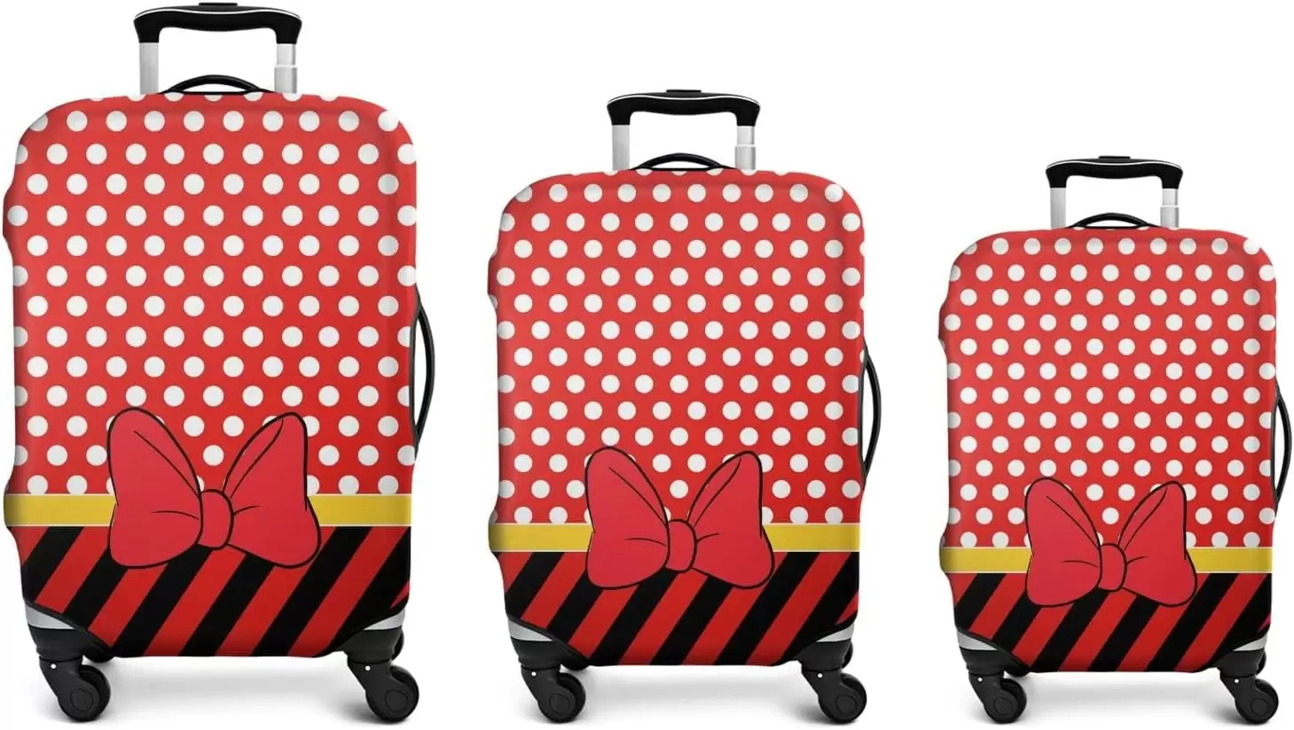 3 Pieces of Luggage Cover Travel Suitcase Protector Sexy Girls Elastic Washable Baggage Covers for Set of 3 Luggage (S&M &L)