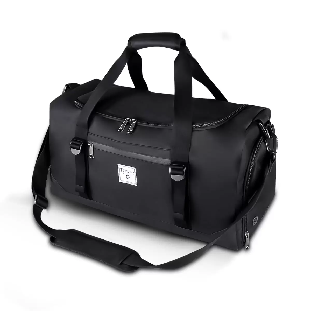 WHDZ Sports Duffel Bag.Gym Bag.Large Duffel Bag.Duffel Bag for Travelling.with Shoe Pocket.Wet Pocket for Men and Women.Black