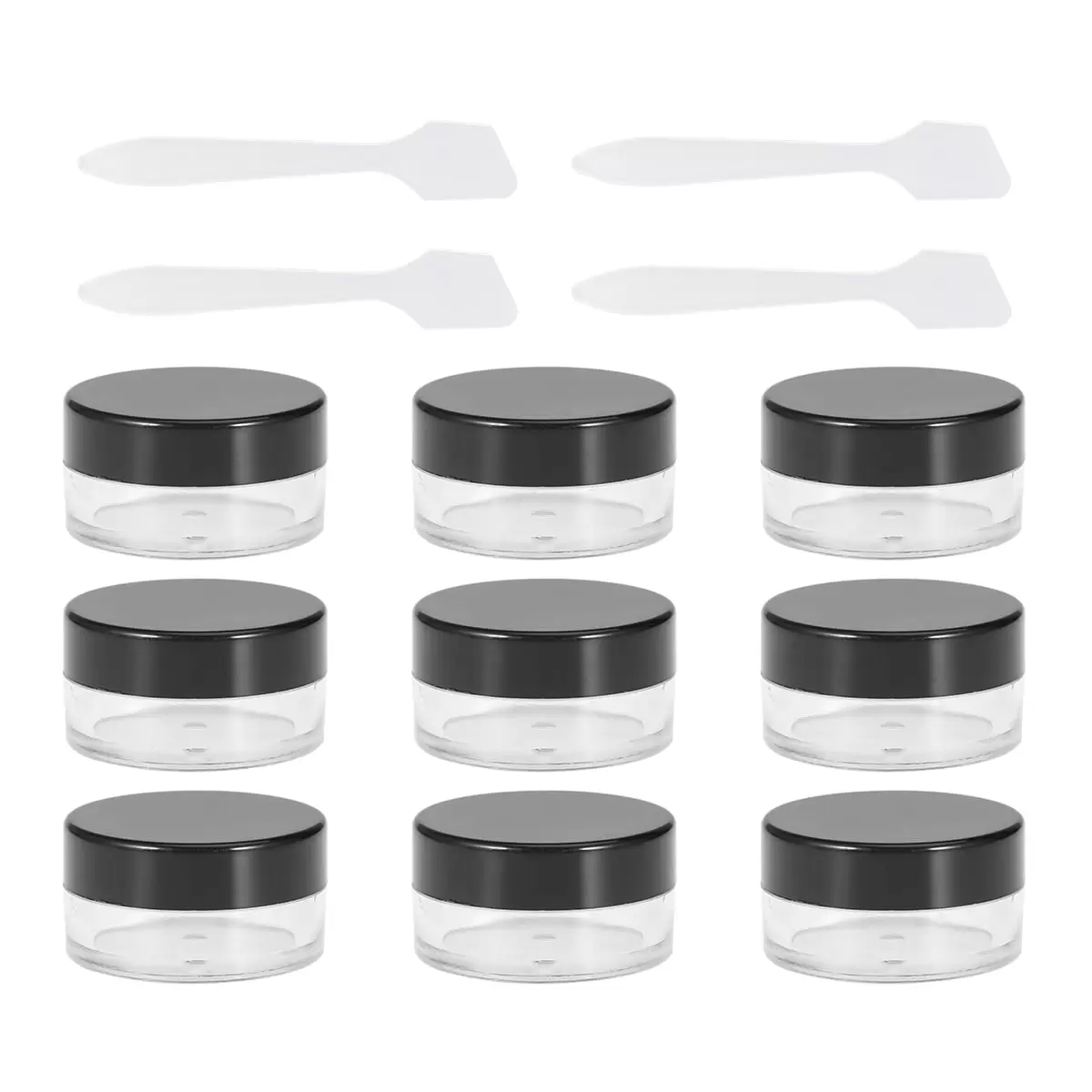 NUOLUX Containers Lids Cream Lip Sample Balm Cosmetics Round Plastic Small Jars Empty Scrub Container