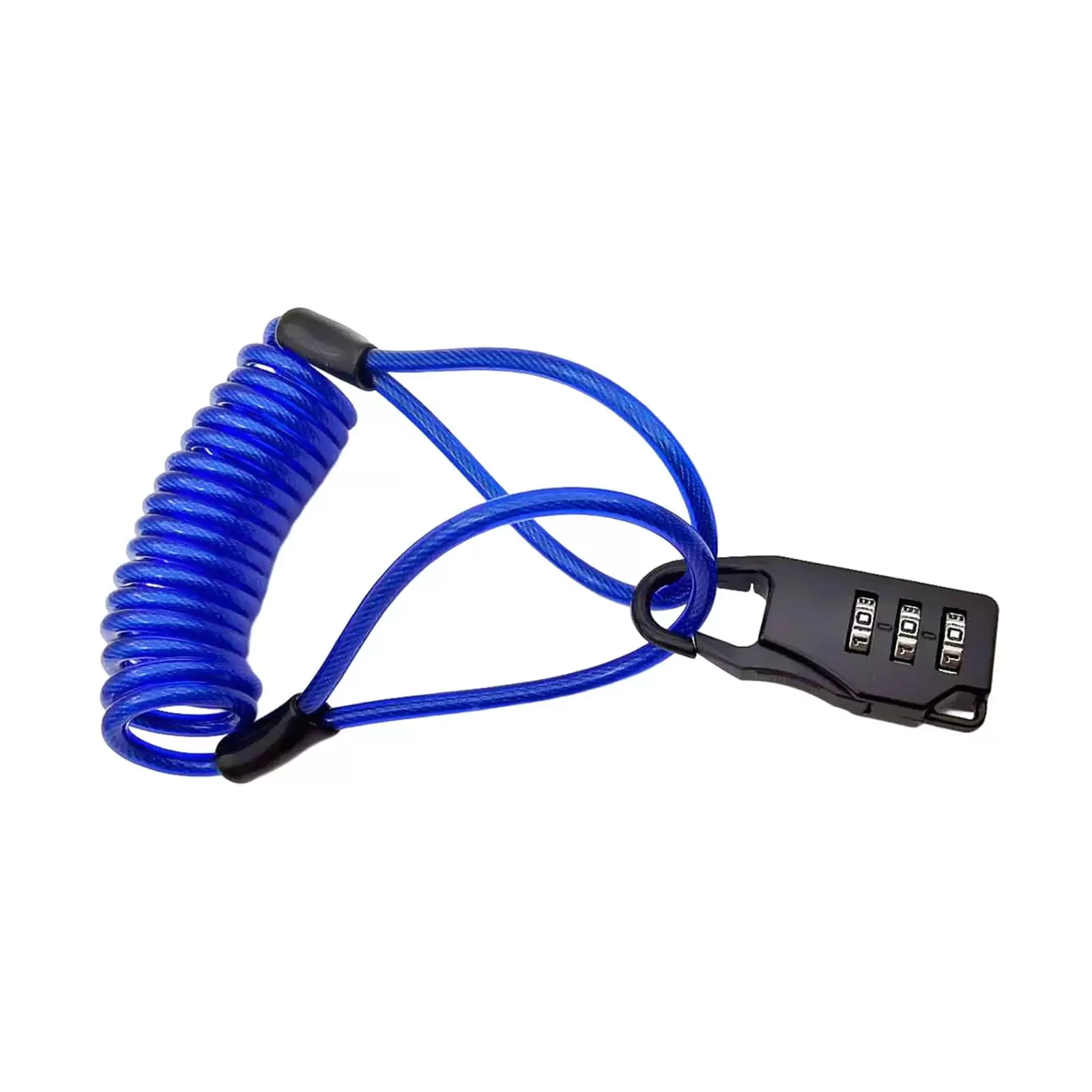 Combination Lock with Cable Outdoor Wire Code Lock for Luggage Suitcase Blue