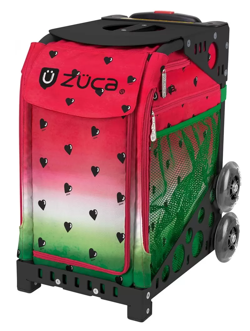 Zuca 18 Sport Watermelon Dew Bag with Flashing Wheels (Black Frame)