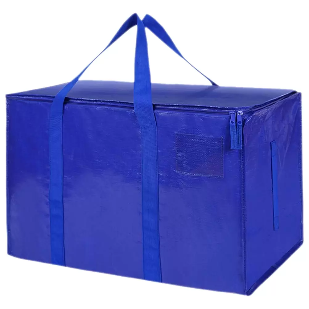 600d Oxford Cloth Super Strong Large Capacity Waterproof Storage Bag Luggage Tote Moving Blue Comforter Travel Bags