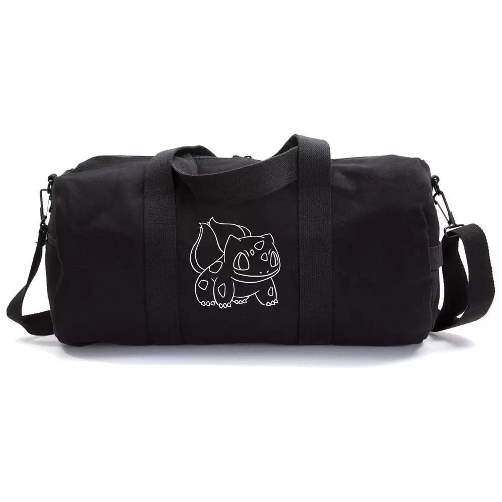 Bulbasaur Sport Heavyweight Canvas Duffel Bag in Black