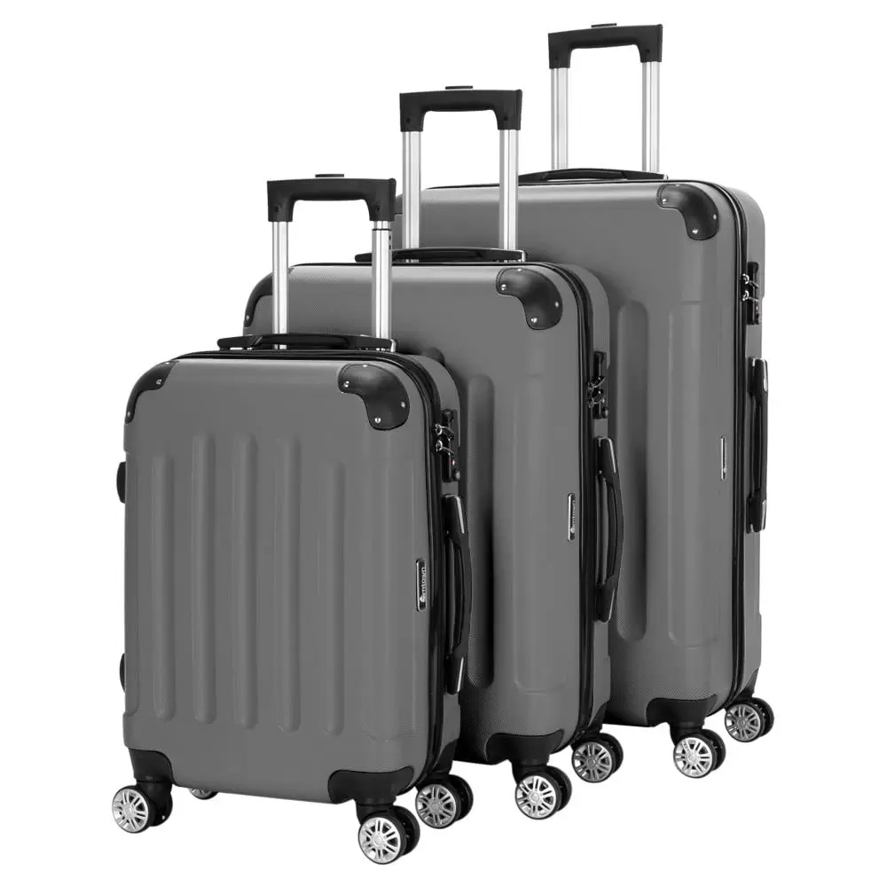 Ktaxon 3Pcs Luggage Set PC+ABS Trolley Spinner 20/24/28 Suitcase Travel Bags Hard Shell