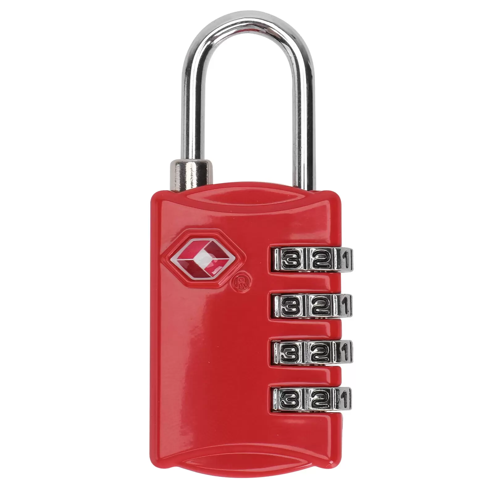 Portable TSA Approved Security Luggage Lock 3-Digit Combination Password Lock Padlock Zinc Alloy (Red)