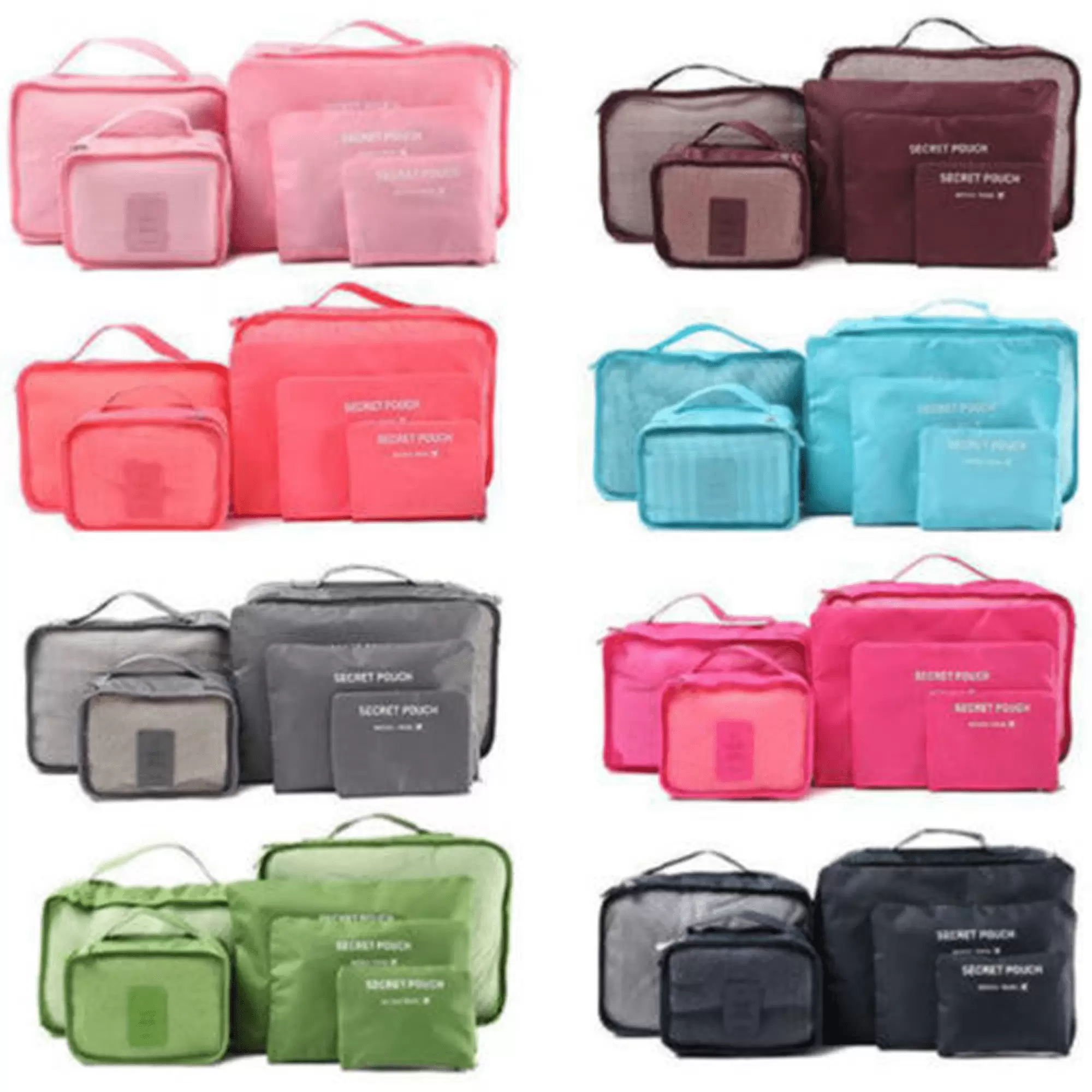 6Pcs Travel Storage Bag Set for Clothes Luggage Packing Cube Organizer Suitcase