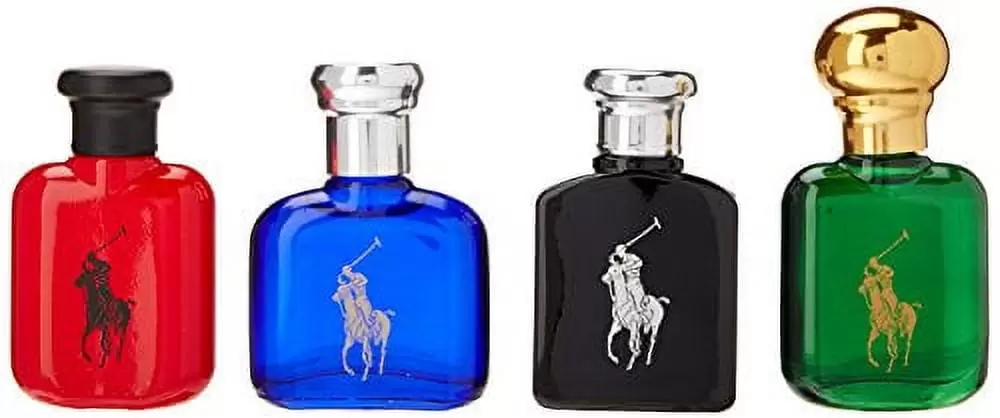 ($76 Value) Ralph Lauren Polo Mini Cologne Gift Set for Men. 4 Pieces