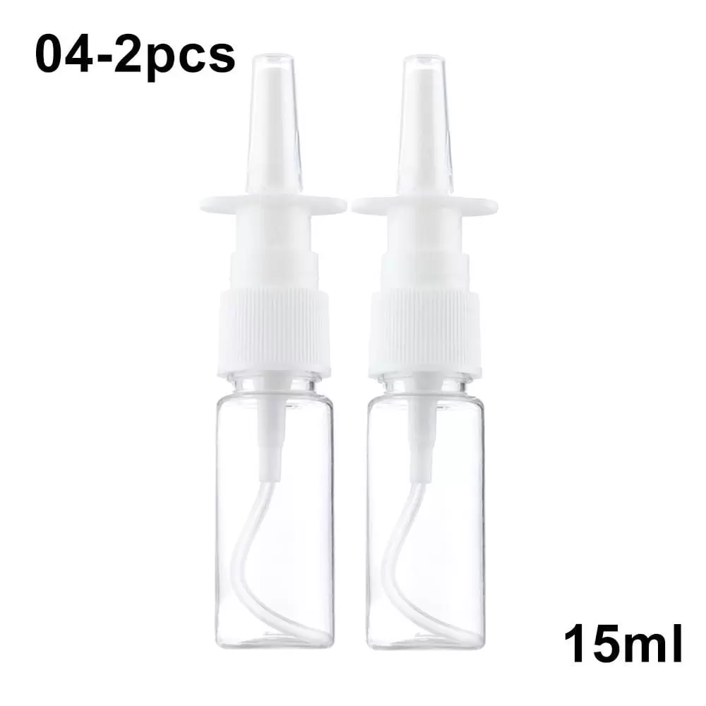 Health Nose Refillable White Empty Plastic Bottles Nasal Spray Pump Sprayer Medical Packaging 15ML