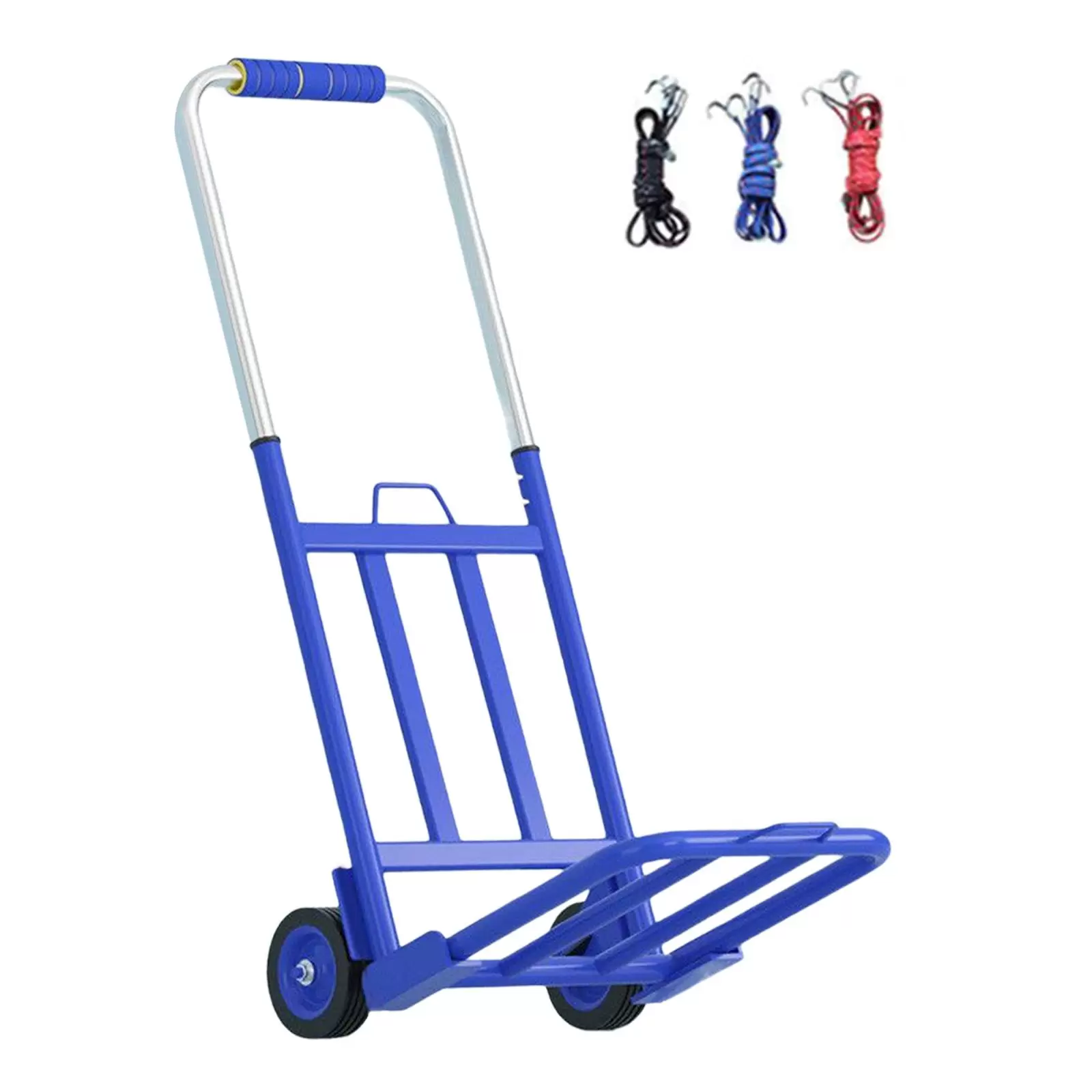 Foldable Hand Cart Portable Luggage Trolley Cart for Moving Shopping Office 28mm Tube Diameter