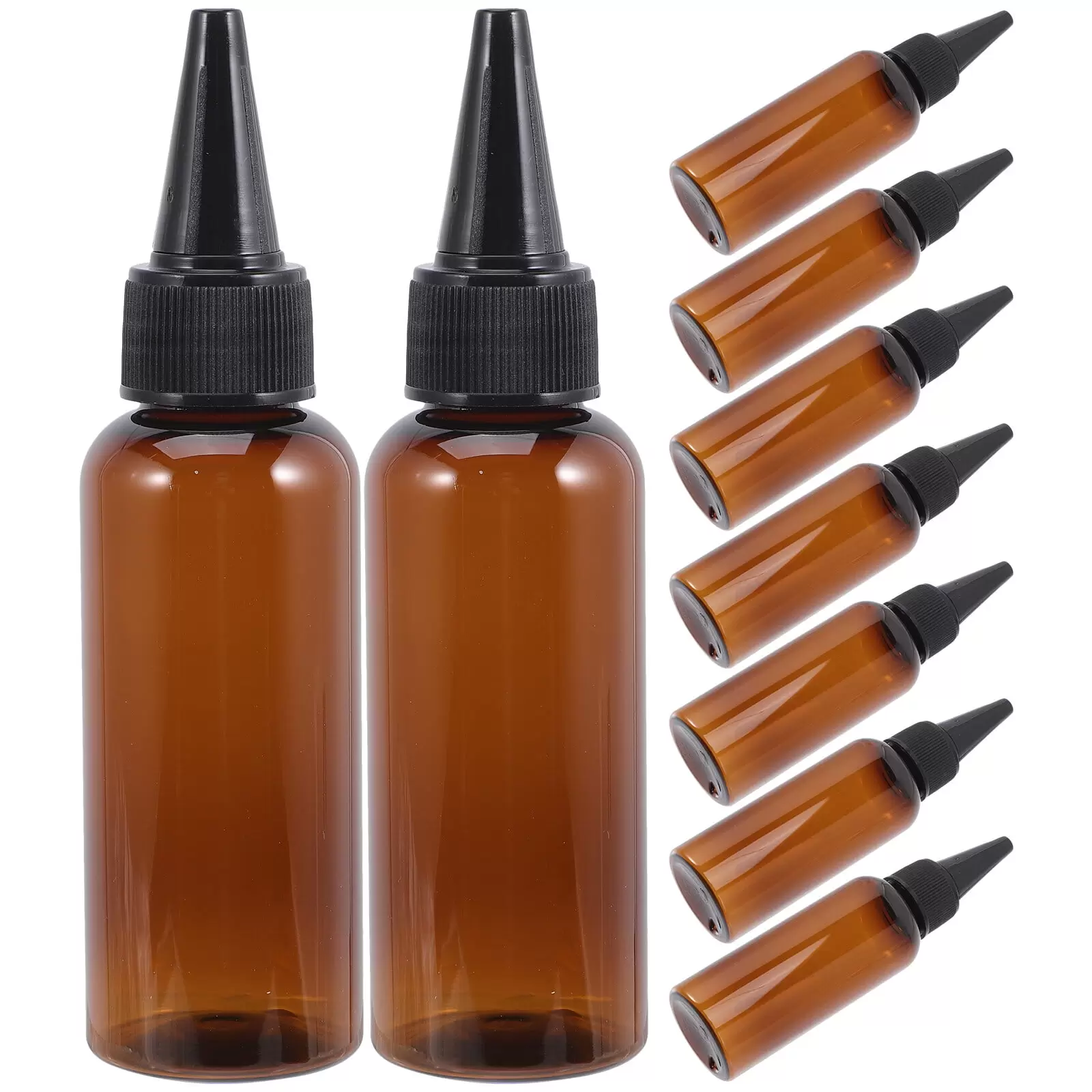 10Pcs Applicator Bottle Hair Squeeze Bottle Oil Bottles Hair Dye Bottle Plastic Refillable Bottles 50ml