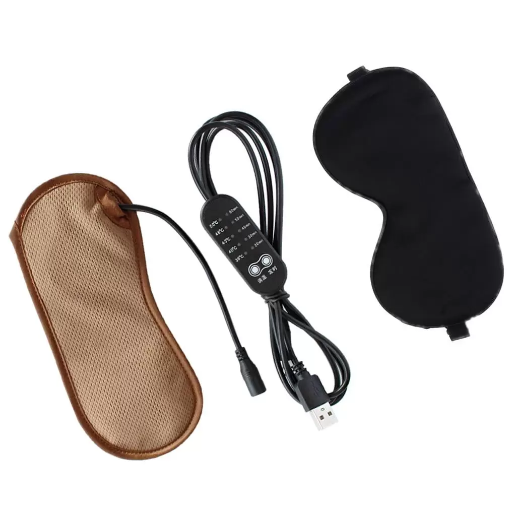 Electric USB Waterproof Heated . Sleeping . Hot Steam Compress Eye Patch For Eyes. Eyes. Dark Circles