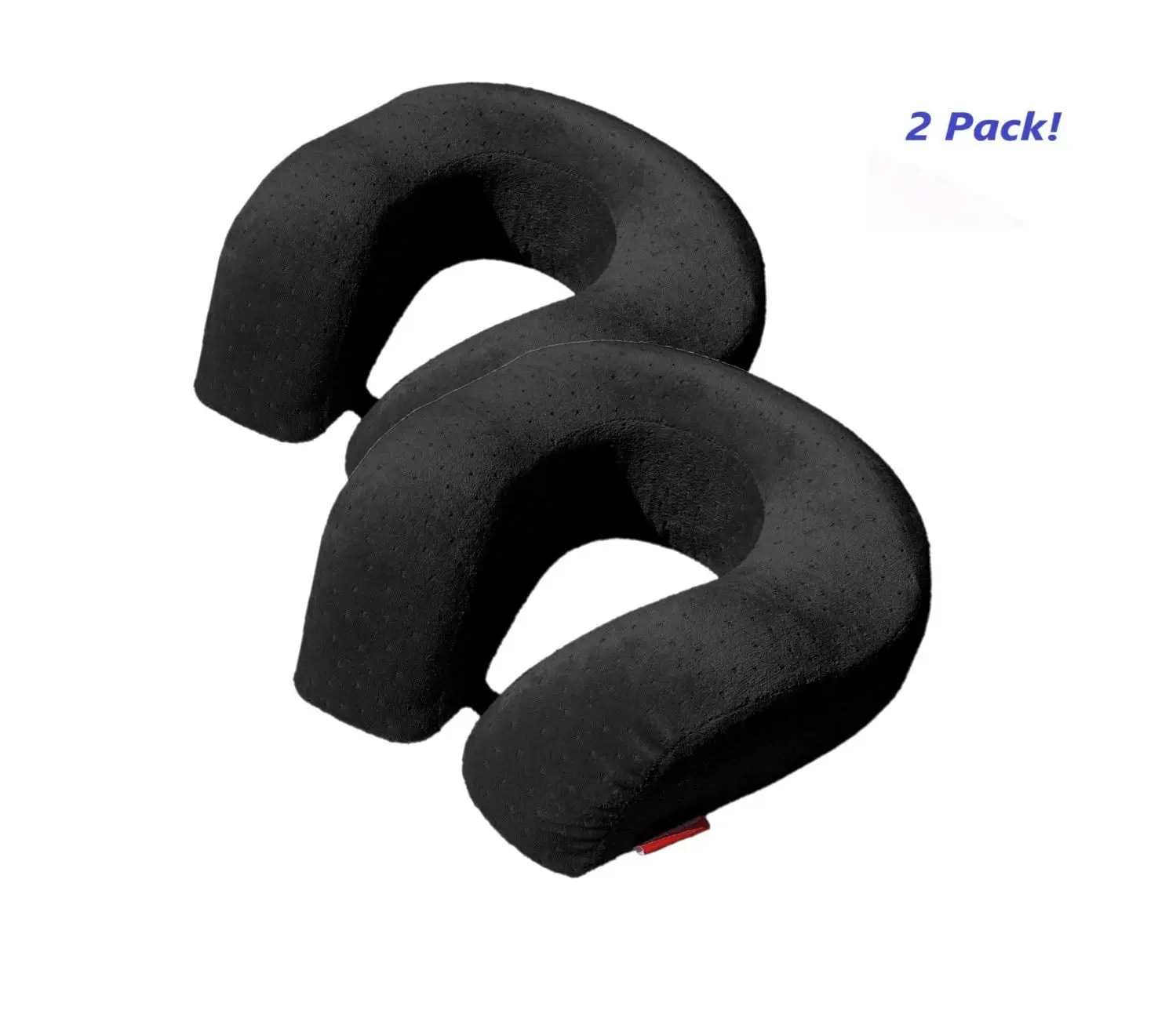 Bookishbunny 2 Pack Memory Foam Large U Shape Travel Pillow Neck And Head Support