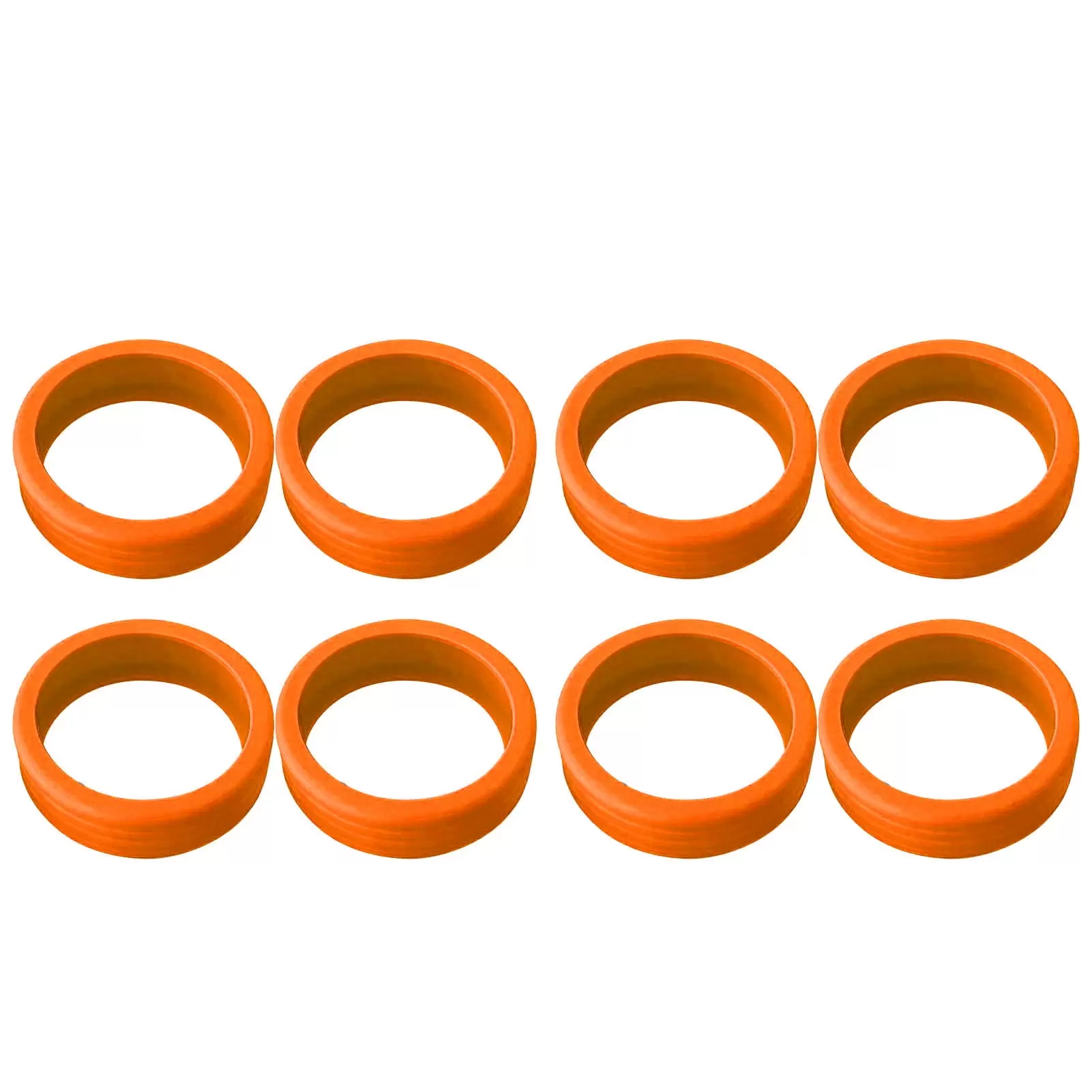 8PCS Luggage Suitcase Wheels Covers Noise Canceling Shock Absorbing Trolley Case Silicone Caster Protection Cover Orange