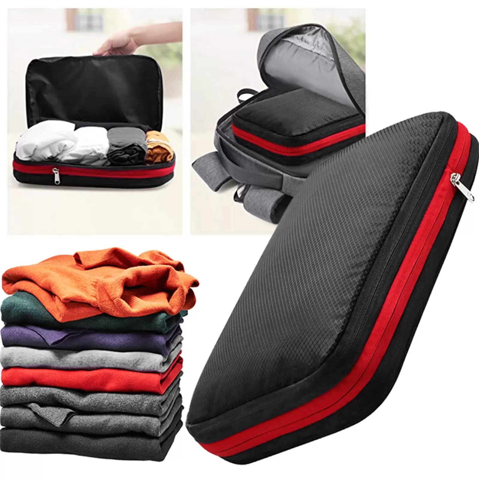 Csengfiy Easy Zipper Compression Convenient Travel Bag Lightweight BusinessTrips Large