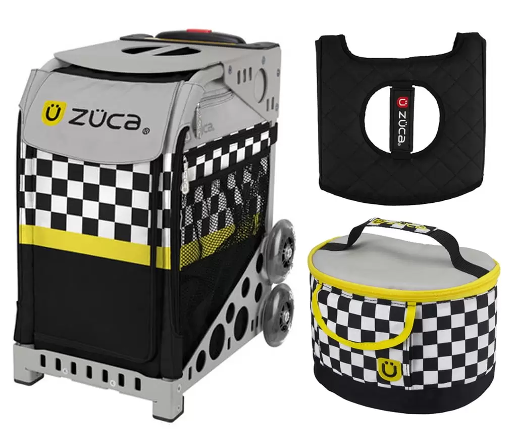 Zuca 18 Sport Bag - SK8ter Block with Lunchbox and Seat Cushion (Gray Frame)