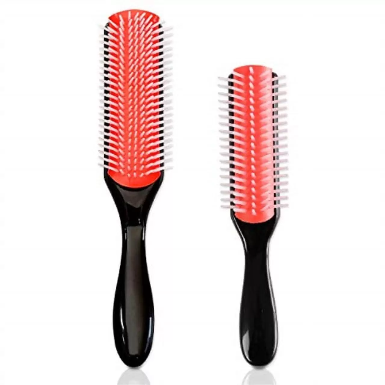 9-row cushion nylon bristle and travel brush