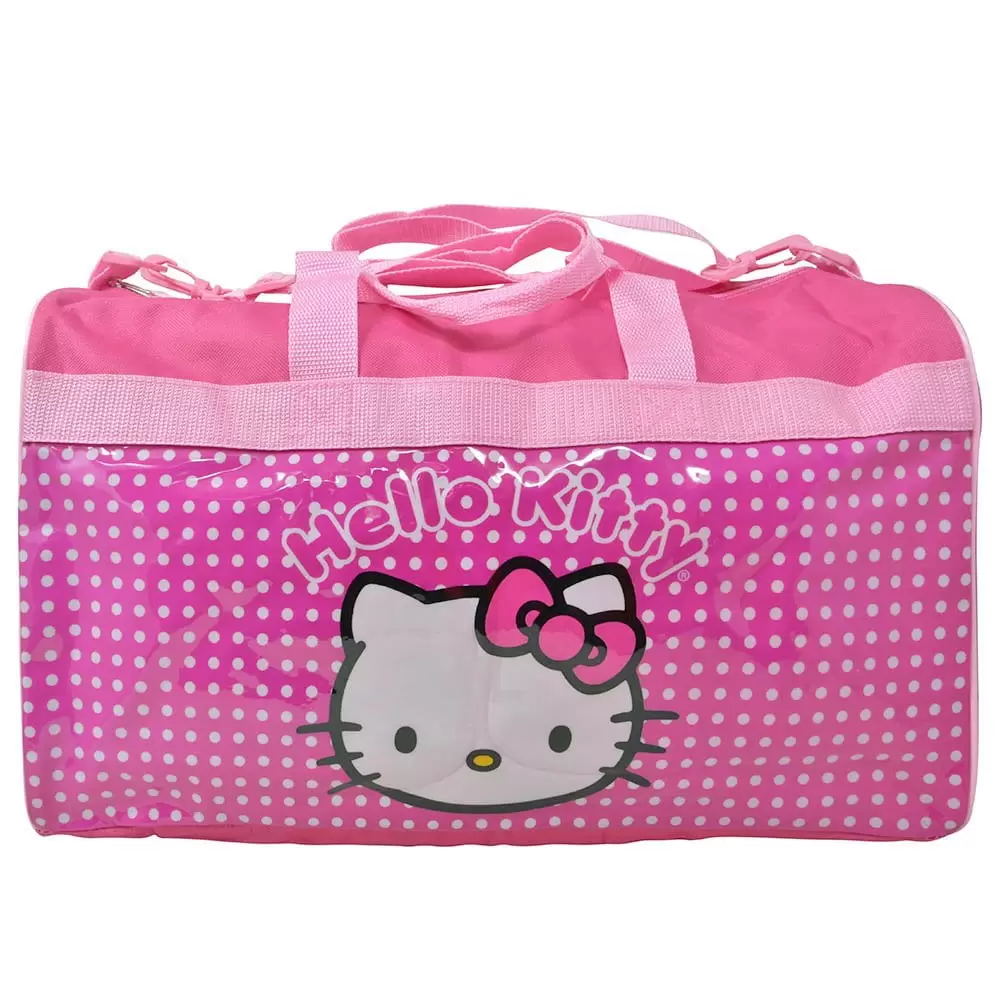 Hello Kitty Duffle Bag with PVC Printed Panel