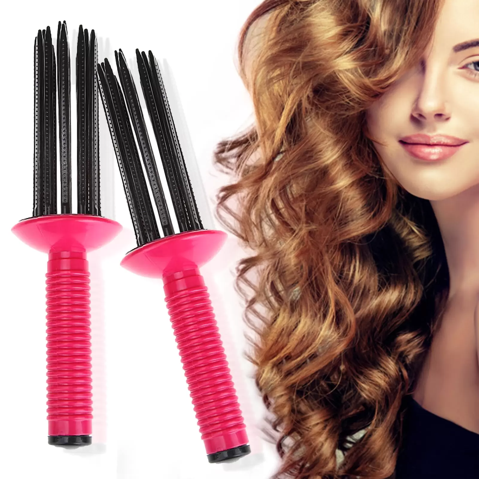 Warkul Hairstyling Tools 17 Comb Teeth. Portable Hair Curling Roll Comb Heatless Hairstyling Tools for Home Travel Hair Salon