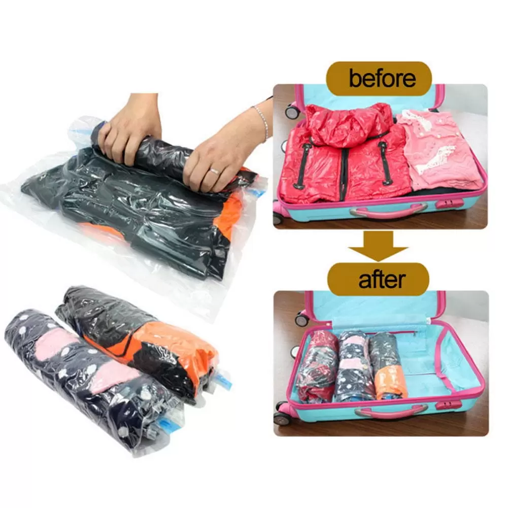 Vacuum Storage Bag Travel Luggage Organizer Pouch