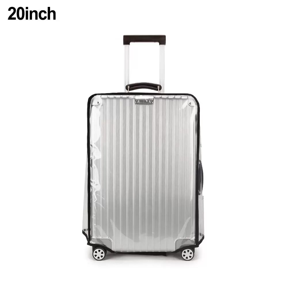 FANJIE Transparent PVC Travel Luggage Waterproof Suitcase Cover Washable Bag