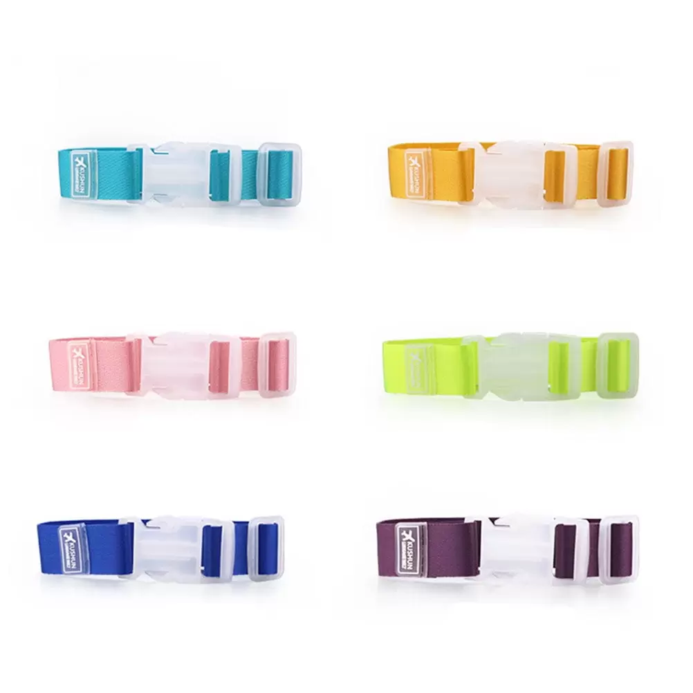 6Pcs Portable Luggage Clamp Holder Gripper Strap for Bags Suitcases (Pink+Sky Blue+Purple+Light Green+Orange+Blue)