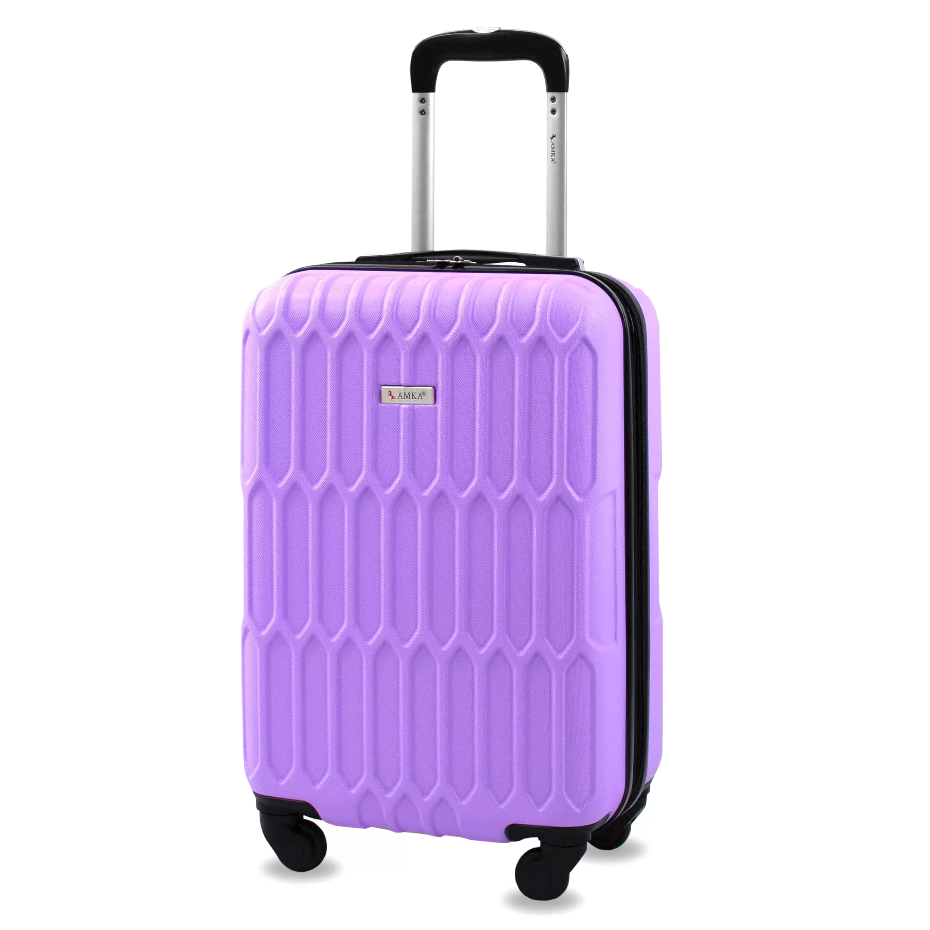 AMKA Honeycomb 22 in. Lilac Carry-On Expandable Spinner Suitcase