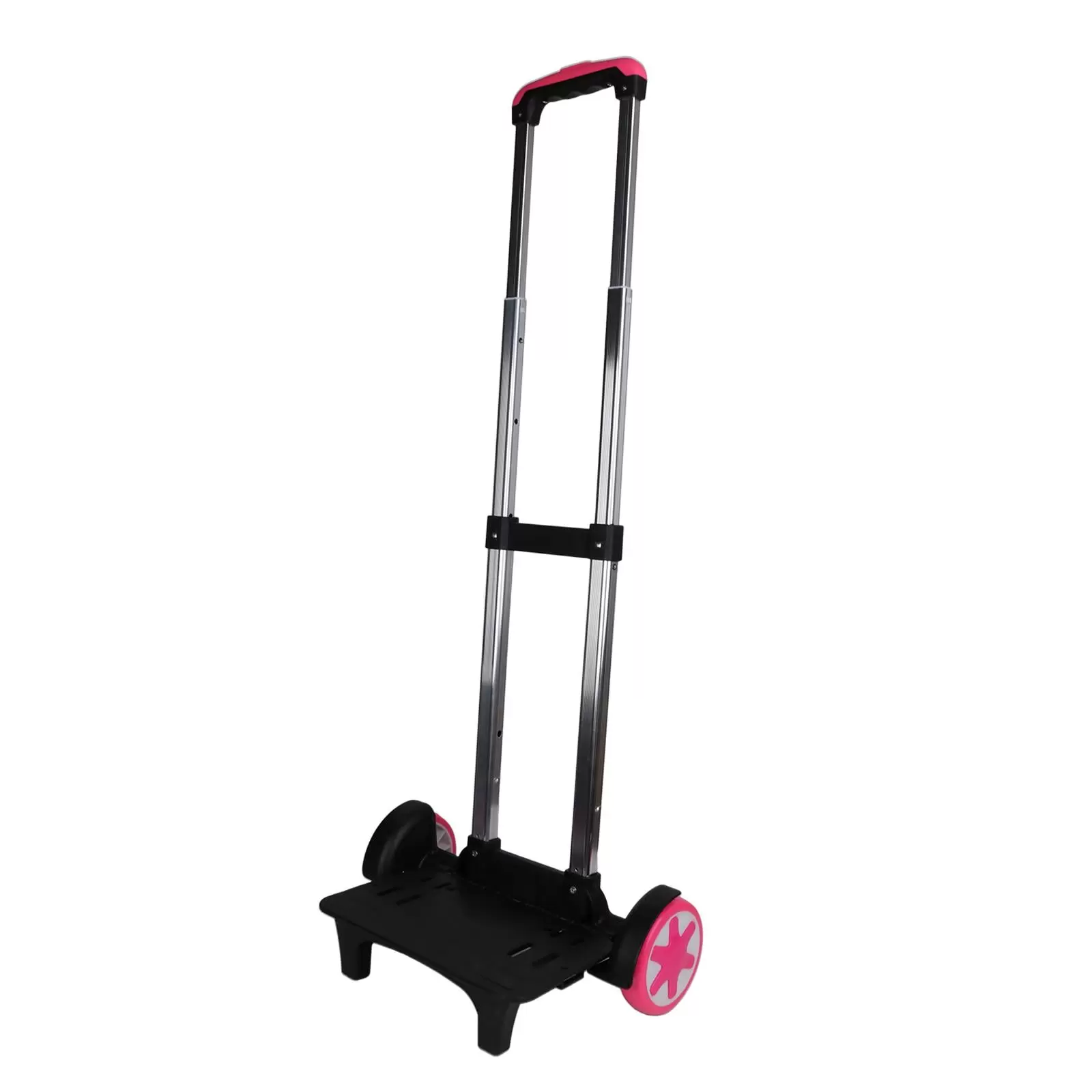 AMLESO Backpack Trolley Luggage Cart Foldable Portable Compact Black Trolley Cart Wheeled Cart for Backpack Boxes Schoolbag Children . Women