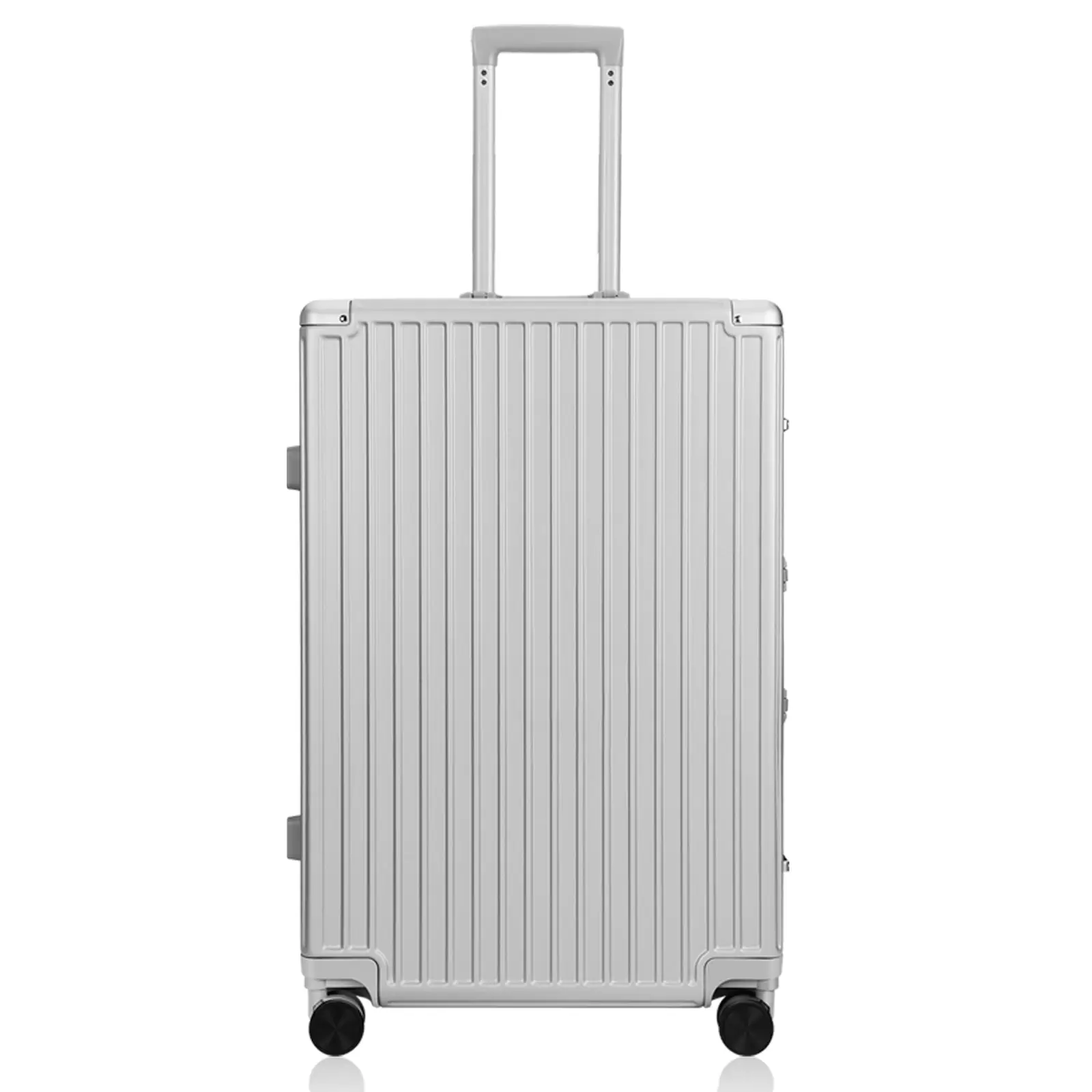 ANTAKO Luggage with Aluminum Frame. 28 Hard Shell Travel Suitcase Zipperless Checked Luggage with 360?? Spinner Wheels TSA Lock. Silver