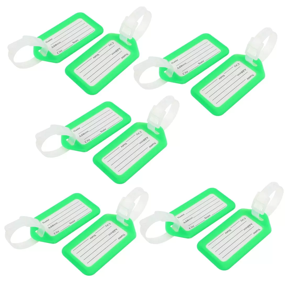 Address Message Hard Plastic Baggage Backpack Luggage Tag 10 Pcs