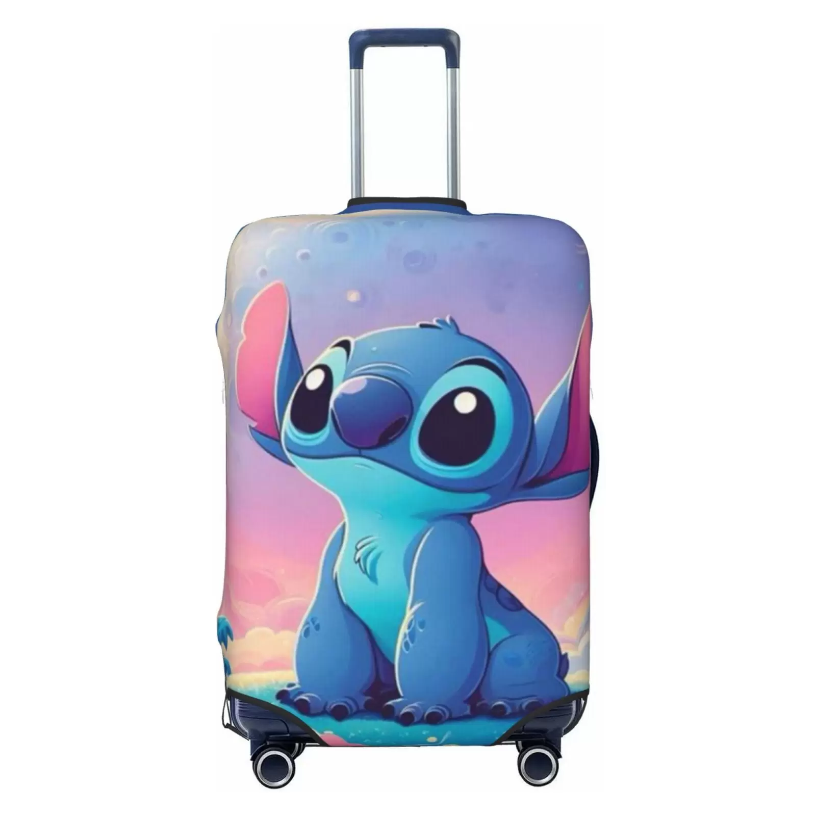 Aesthetic Lilo Stitch Protective Suitcase Cover Elastic Travel Luggage Cover Organizers Fits Small